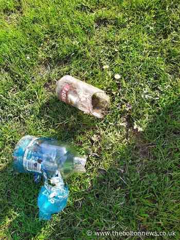 Half-buried smashed glass bottles found in Bromley Cross football pitch