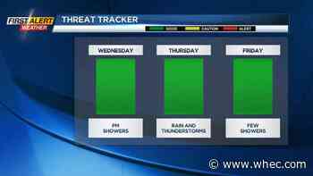 First Alert Weather: Clouds and humidity roll in Wednesday, rain chance Thursday