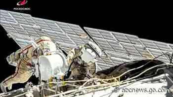 2 Russian crew do spacewalk at International Space Station