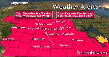 Heat warning issued for most of Saskatchewan