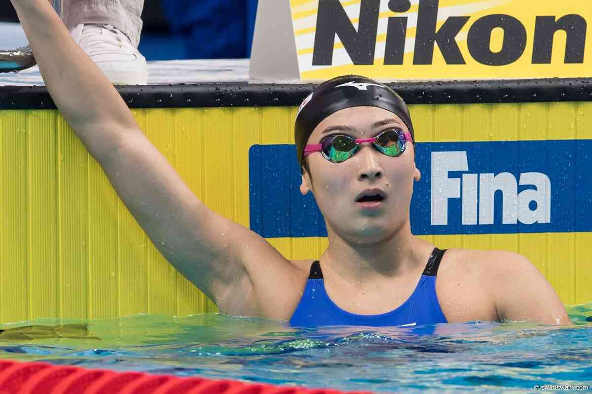 Japanese swimming. Caeleb Dressel. Japanese Olympic swimmer, Miku Kojima.