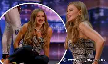 Sofia Vergara tries and FAILS to crack a walnut with her buttocks on America's Got Talent - Daily Mail