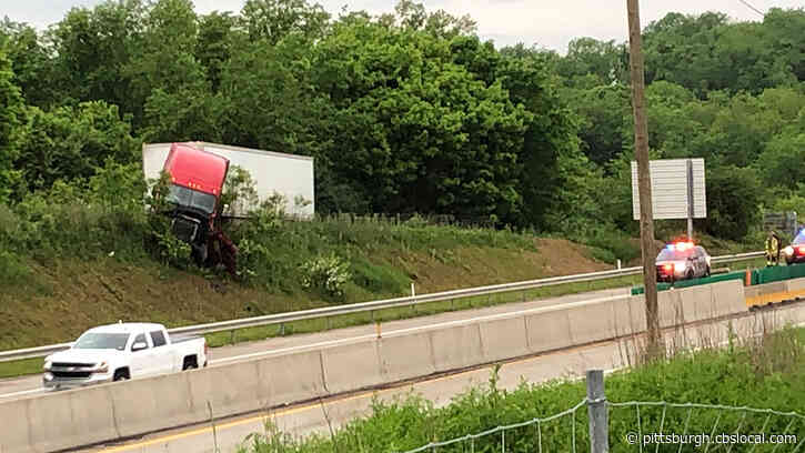 Tractor Trailer Crash Takes Down Wires On Interstate 70