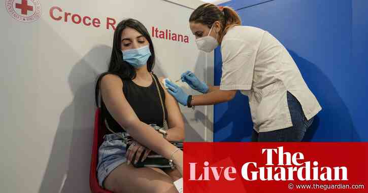 Coronavirus live news: Italy opens vaccinations for all over-12s; over 2bn Covid jabs given worldwide