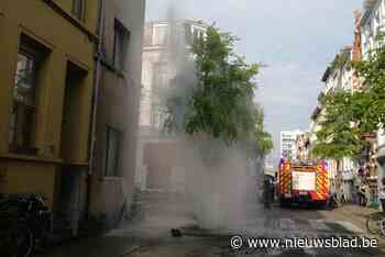 Waterbreuk zet Terliststraat in Antwerpen blank