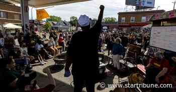 City workers remove George Floyd Square barricades at 38th and Chicago in south Minneapolis