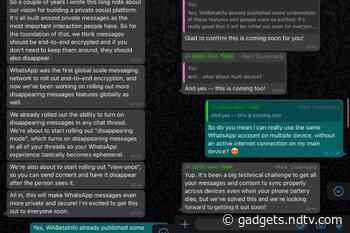 WhatsApp Chief Will Cathcart, Mark Zuckerberg Confirm Disappearing Mode, More Upcoming Features