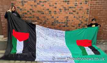 Homemade Palestinian flag to be sent to Gaza