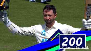 England v New Zealand: Devon Conway completes brilliant double century with a six