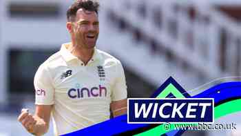 England v New Zealand: James Anderson dismisses Kane Williamson