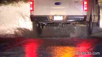 Part of Maple Ave. in Fresno County closed due to flooding, CHP says