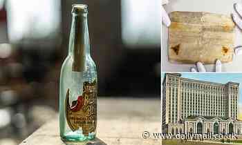 History: Ford workers at Michigan Central Station discover a message in a bottle dating back to 1913