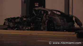 2 Dead, Pregnant Woman and 5 Kids Hospitalized After Fiery Crash in NW Miami-Dade
