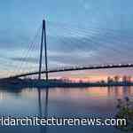 130m concrete bridge connects Vltava River’s largest island to land