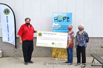 Mount Forest Lions Club donates $2,150 to HOPE committee - Wellington Advertiser