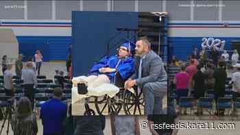 Community surprises teen with ceremony after she breaks legs at graduation