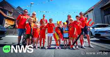 Zeshonderd meter Belgische vlaggetjes voor EK in Tiendenstraat in Mol - VRT NWS