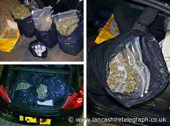 Man harbouring bin bags full of weed tries to evade police before crashing car