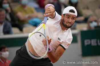 The Latest: Berrettini Gives Italy 3 in French Open Week 2