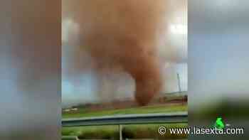 Un tornado gigante sorprende a los conductores de la A-23 cerca de Teruel - laSexta