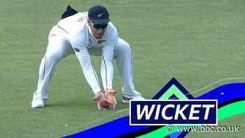 England v New Zealand: Joe Root falls to first ball of the day after brilliant Ross Taylor catch