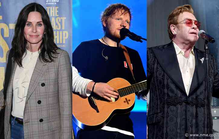 Watch Ed Sheeran sing ‘Tiny Dancer’ with Elton John, Courteney Cox and Brandi Carlile