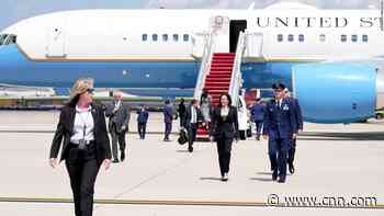 Harris safely returns to air base after plane has 'technical issue' while departing for first foreign trip