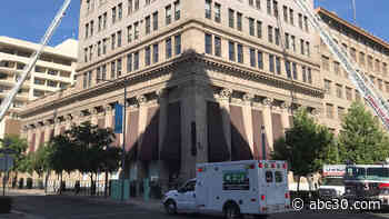 Crews battling fire in downtown Fresno high-rise building