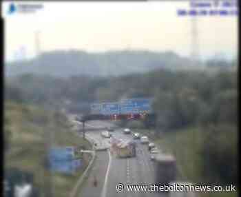 Lanes closed on M61, at Walkden and Kearsley, after collision