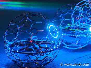 Drones with exoskeletons face off in soccer challenge