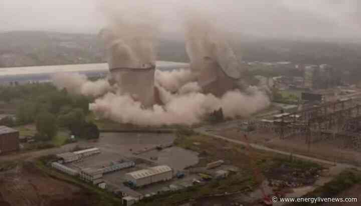 3,2,1….timber! Coal power station turned to dust