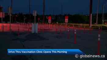 Drive-thru COVID-19 vaccine clinic opens in Calgary June 7
