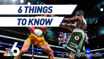 6 Things to Know: Major Boxing Returns to South Florida, Man Throws Infant at Deputies After Chase
