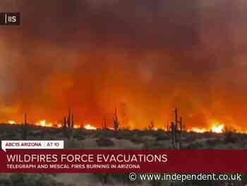Shocking images emerge of wildfire torching Arizona