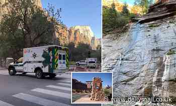 Woman climber is rescued after falling 50-80 feet at Zion National Park, but dies shortly after