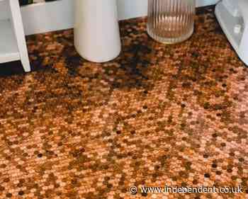 Woman glues 7700 pennies to her bathroom floor and potentially misses out on a fortune