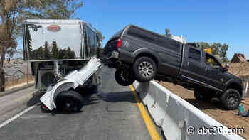 Traffic backed up on Highway 99 and Applegate Rd. in Atwater due to crash