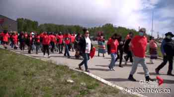 Tsuut’ina Nation hosts silent march to honour residential school victims