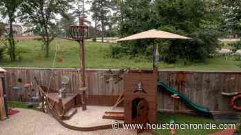 Houston 'tinkerer' builds crazy-cool pirate ship playground for his grandkids - Houston Chronicle