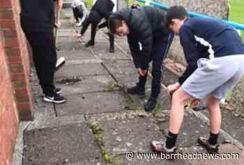 Boys' Brigade pitch in to help Arthurlie prepare for new season - Barrhead News