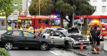 À Lorient, un conducteur en fuite après un accident [Vidéo] - Le Télégramme