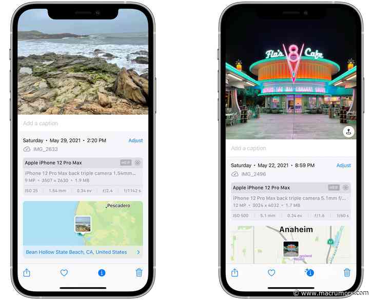 iOS 15 Photos App Now Displays EXIF Metadata for Images