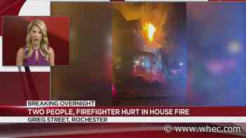 3, including firefighter hurt in house fire on Grieg Street
