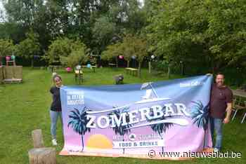 EK ook op groot scherm in boomgaard kasteeldomein