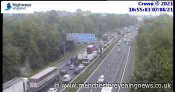 LIVE - Delays on M61 after caravan crash near Bolton - Manchester Evening News