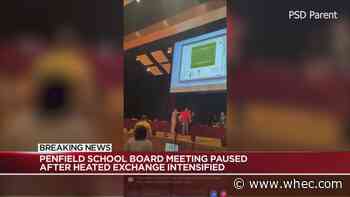 Heated exchange interrupts Penfield Board of Education meeting
