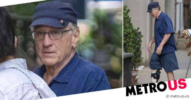Robert De Niro, 77, in leg brace as he’s spotted for first time since ‘excruciating’ leg injury