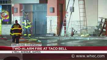 Crews battle two-alarm fire at Taco Bell in Gates