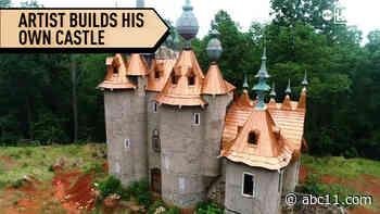This artist built his own castle on 14 acres of land in a North Carolina forest