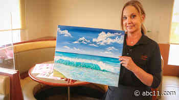 This waitress paints masterpieces to display at the Golden Dawn Diner